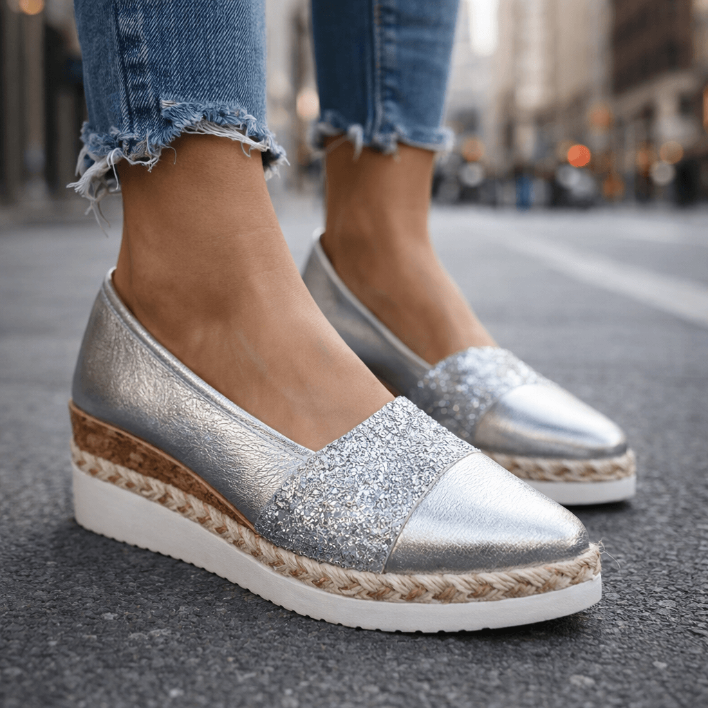 Rita | Luxury Glitter Wedge Sneakers